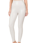 Zenana High Rise Faux Leather Leggings - Online Only