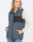 Unisex Women's Sherpa Fleece Vest Jacket