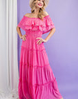 Off The Shoulder Ruffle Maxi - Online Only