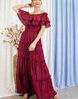 Off The Shoulder Ruffle Maxi - Online Only