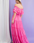 Off The Shoulder Ruffle Maxi - Online Only