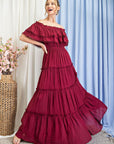 Off The Shoulder Ruffle Maxi - Online Only