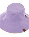 Solid Reversible Ponytail Bucket Hat