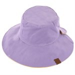 Solid Reversible Ponytail Bucket Hat