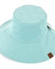 Solid Reversible Ponytail Bucket Hat