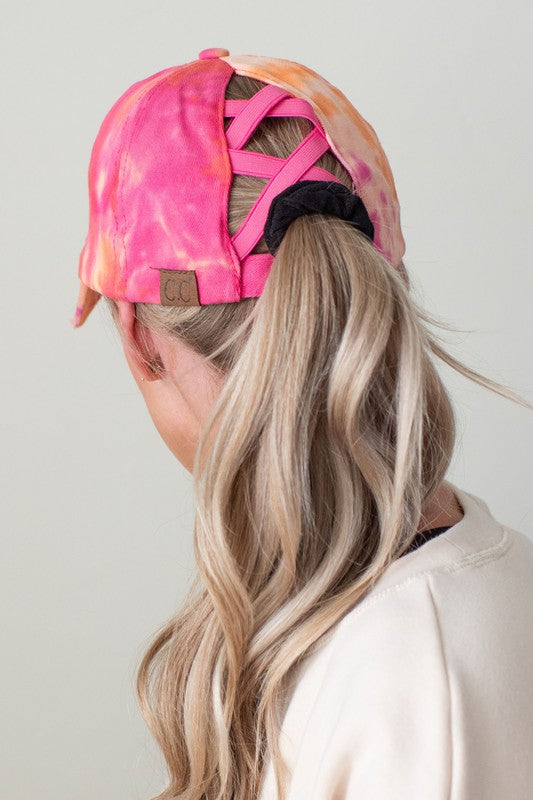 CC Tie-Dye Pony Cap | Criss-Cross Elastic