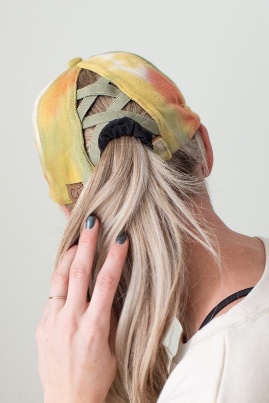 CC Tie-Dye Pony Cap | Criss-Cross Elastic