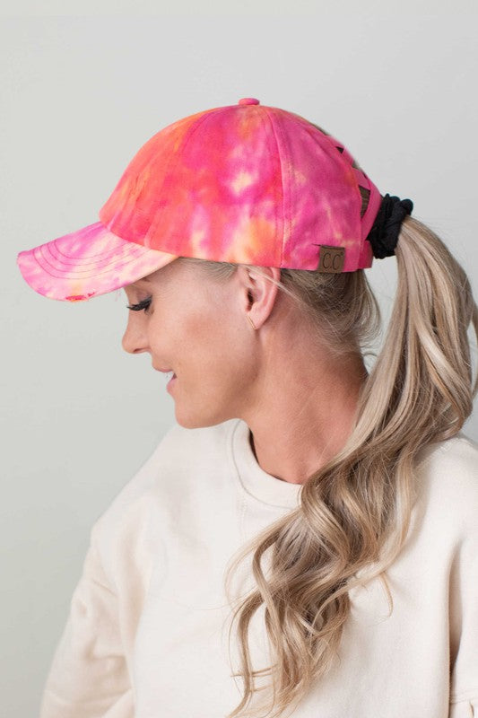 CC Tie-Dye Pony Cap | Criss-Cross Elastic