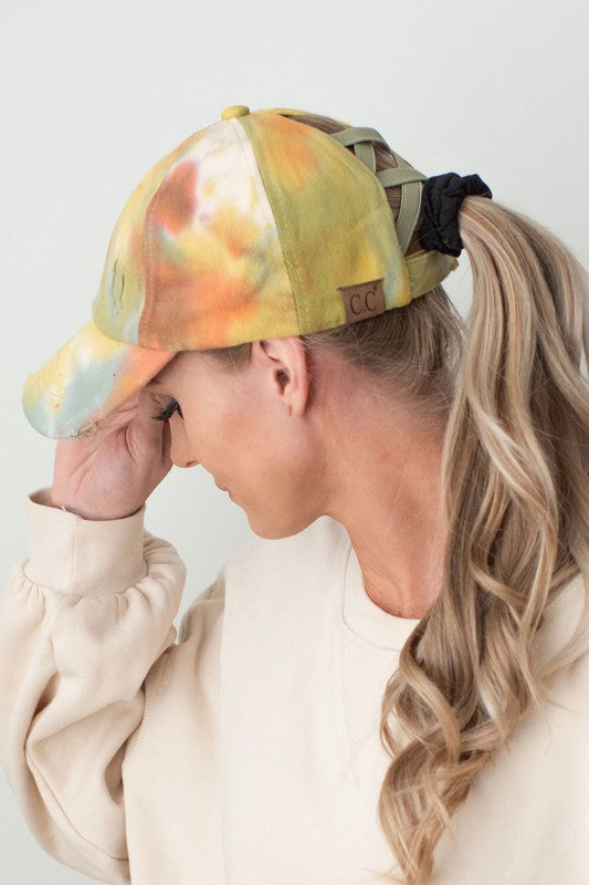 CC Tie-Dye Pony Cap | Criss-Cross Elastic