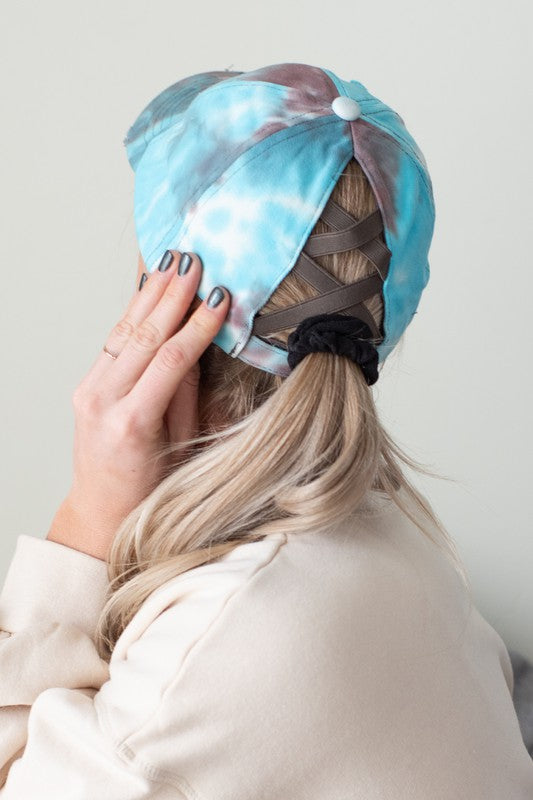 CC Tie-Dye Pony Cap | Criss-Cross Elastic