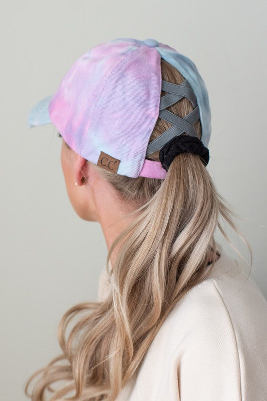 CC Tie-Dye Pony Cap | Criss-Cross Elastic