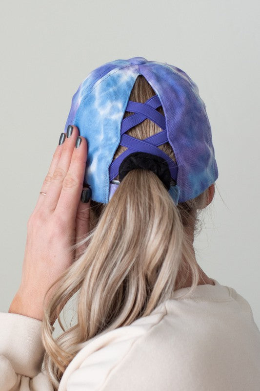 CC Tie-Dye Pony Cap | Criss-Cross Elastic