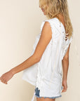 POL Criss-cross Lace-up Open Back Tank Top - Online Only