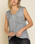 POL Criss-cross Lace-up Open Back Tank Top - Online Only