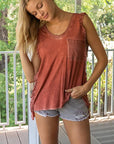 POL Criss-cross Lace-up Open Back Tank Top - Online Only