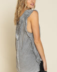 POL Criss-cross Lace-up Open Back Tank Top - Online Only