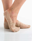 Leto No-Slip Floral Lace Socks