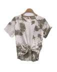 Fabina Neutral Color Hand Tie Dye Tee