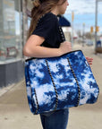 Julia Rose Gorgeous Neoprene Bag - Blue Tie Dye