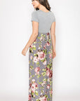 Short Sleeve Floral Maxi Dress