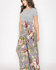 Short Sleeve Floral Maxi Dress