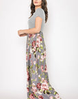 Short Sleeve Floral Maxi Dress