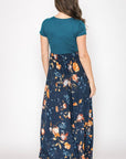 Short Sleeve Floral Maxi Dress