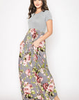 Short Sleeve Floral Maxi Dress