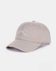 Zenana Bow Embroidered Washed Cotton Caps