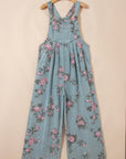 Floral Pleated High Waist Wide Leg Jumpsuit