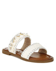 Shellfish Raffia Slip On Sandals