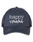 Happy Mama Embroidered Hat