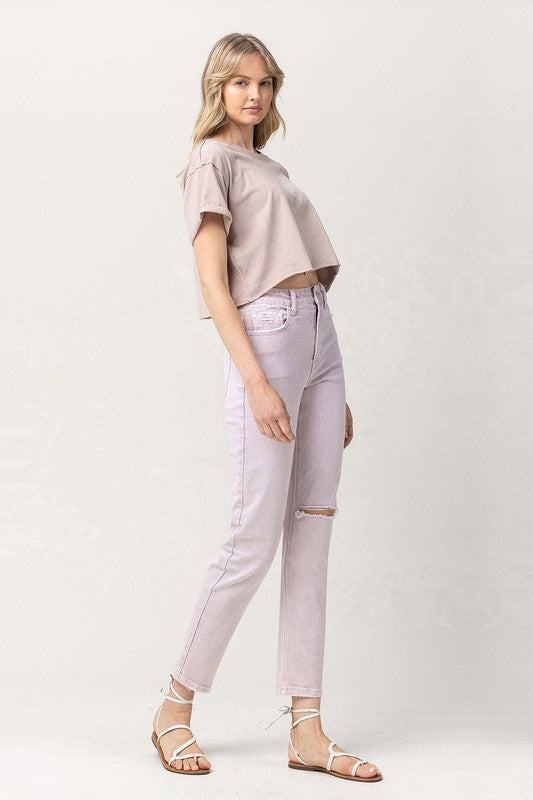 Vervet by Flying Monkey Stretch Mom Jeans in Madden