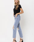 VERVET by Flying Monkey Super High Rise 90's Straight Crop Jeans