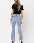 VERVET by Flying Monkey Super High Rise 90's Straight Crop Jeans