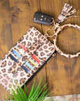 Key Ring Bangle with CC Wallet Zipper Pocket