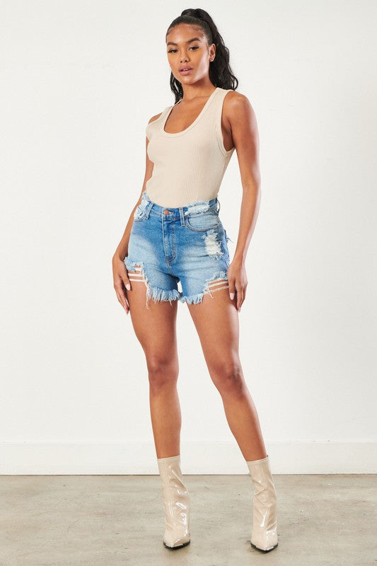 Vibrant M.i.U Denim Short