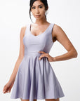 La Scala Sleeveless Dalia Flared Tricot Dress