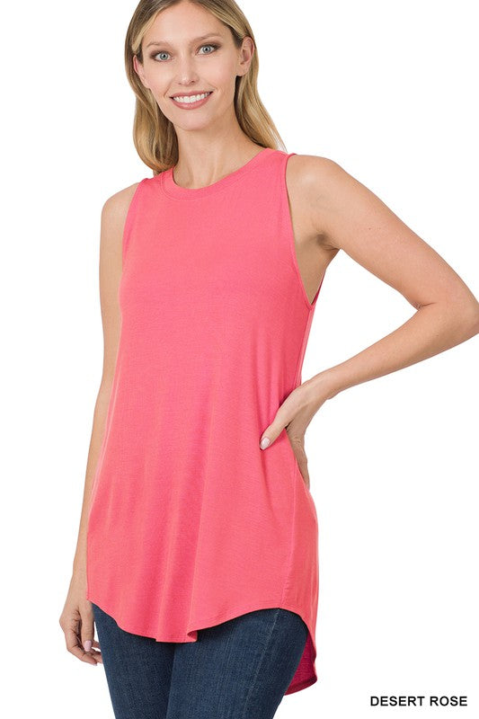 Zenana Luxe Rayon Tank - Online Only