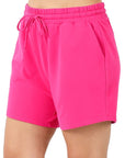 Zenana Plus French Terry Shorts - Online Only