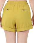 Zenana Linen Drawstring Waist Shorts with Pockets - Online Only