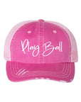 Play Ball Embroidered Trucker Hat