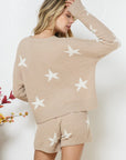 Blue B Soft Long Sleeve Star Print Top and Short Set