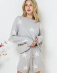 Blue B Soft Long Sleeve Star Print Top and Short Set