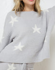 Blue B Soft Long Sleeve Star Print Top and Short Set