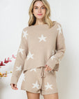 Blue B Soft Long Sleeve Star Print Top and Short Set