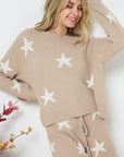 Blue B Soft Long Sleeve Star Print Top and Short Set