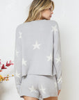 Blue B Soft Long Sleeve Star Print Top and Short Set