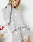 Blue B Soft Long Sleeve Star Print Top and Short Set