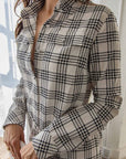 Hope Horizon Rodeo Plaid Print Button Shirt Midi Dress